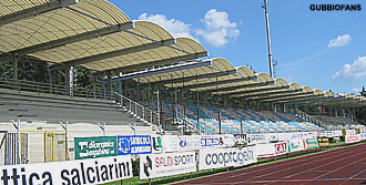 Tribuna laterale, tribuna centrale, settore ospiti