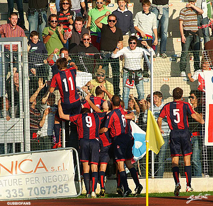 Festa dopo il gol