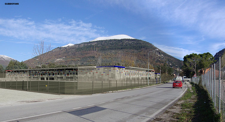 Stadio: vista da sud a nord